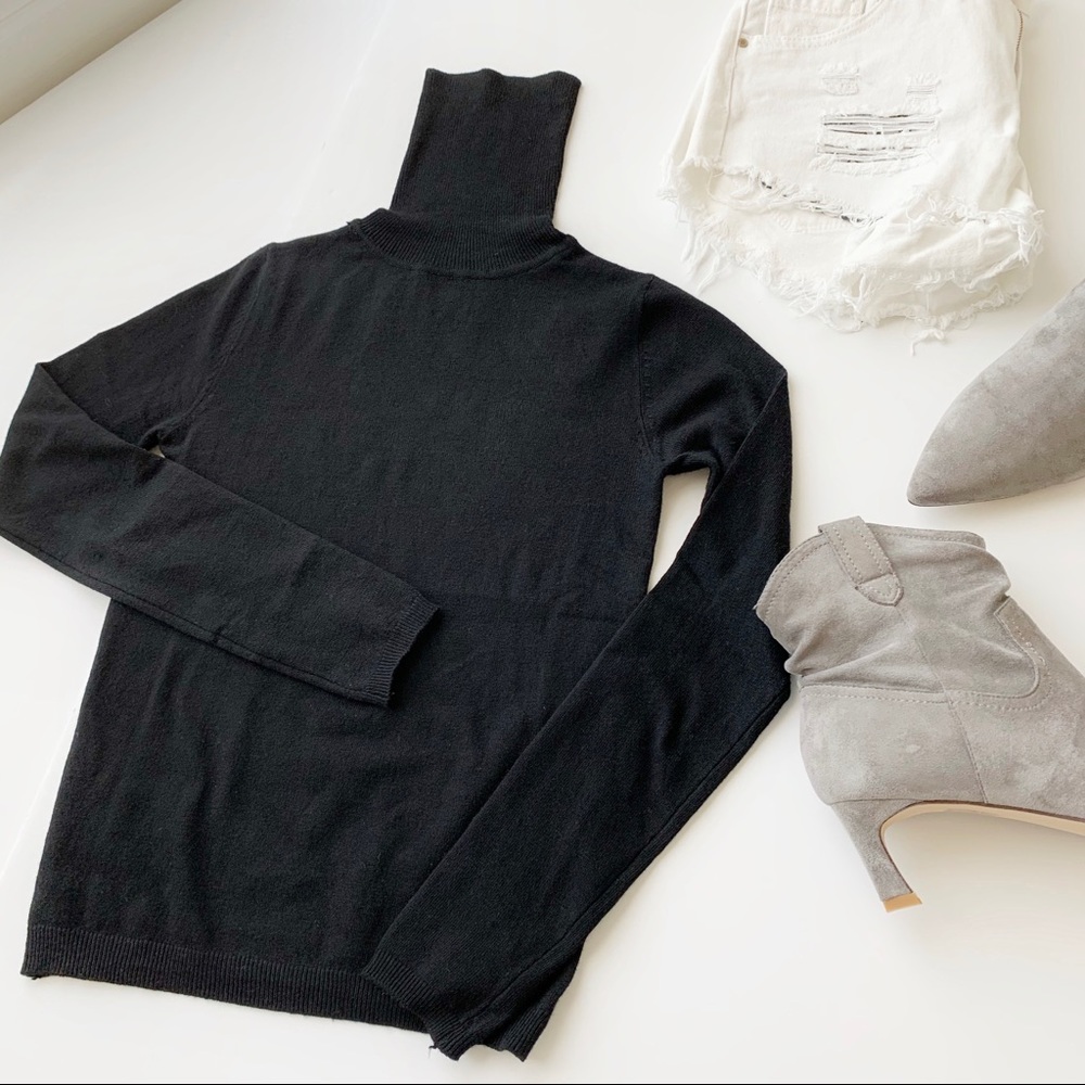 LYON SOFT HIGH NECK SLIM FIT TOP -  BLACK - Picture 5 of 10